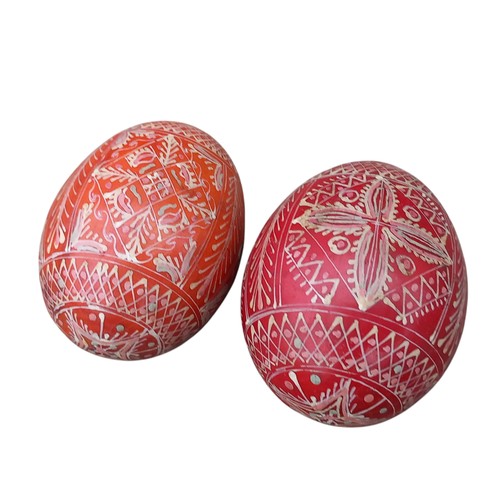 82 - 2 DECORATIVE EGGS