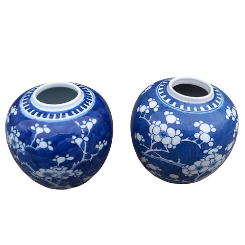 89 - A LOT OF 2 BLUE AND WHITE ORIENTAL POTS