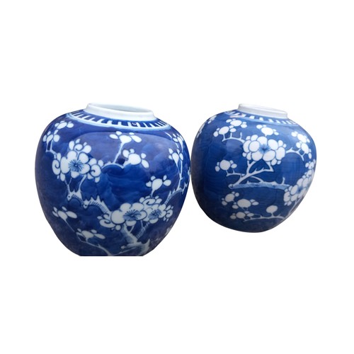 89 - A LOT OF 2 BLUE AND WHITE ORIENTAL POTS