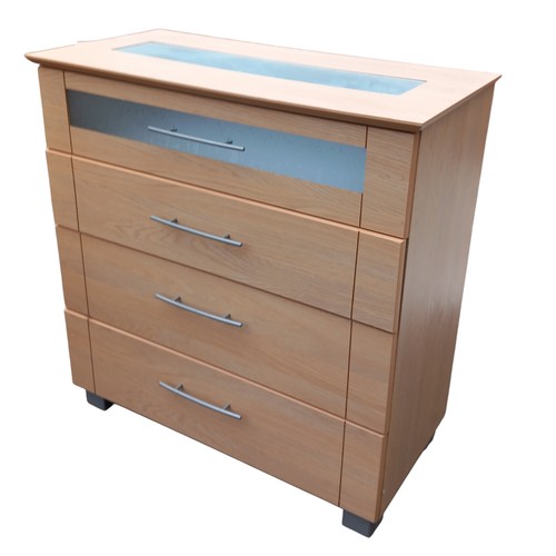 97 - BEECH 4 DRAWER CHEST