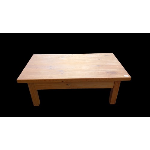 101 - PINE 2 DRAWERED COFFEE TABLE