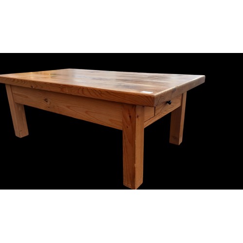 101 - PINE 2 DRAWERED COFFEE TABLE