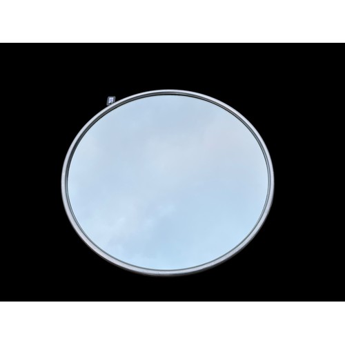 188 - A NEW GUNMETAL FRAMED CIRCULAR MIRROR