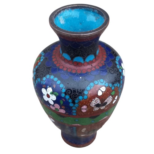 201 - A SMALL CLOISONNE BUD VASE