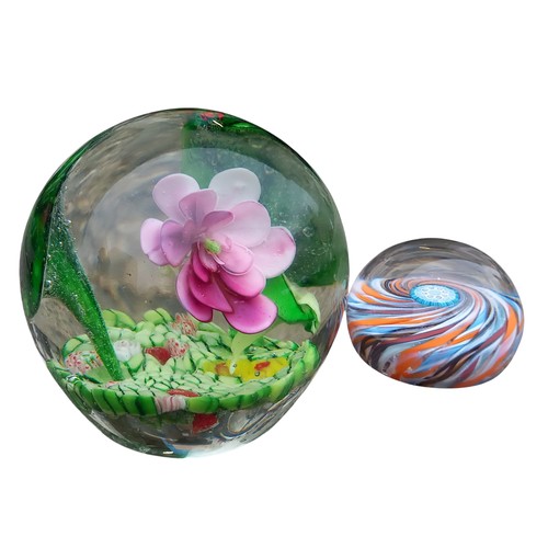 234 - 2 GLASS PAPERWEIGHTS