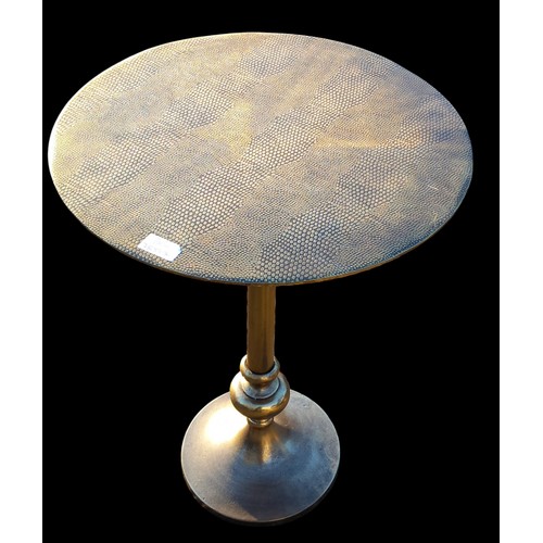 776 - NEW GILT PEDESTAL LAMP TABLE