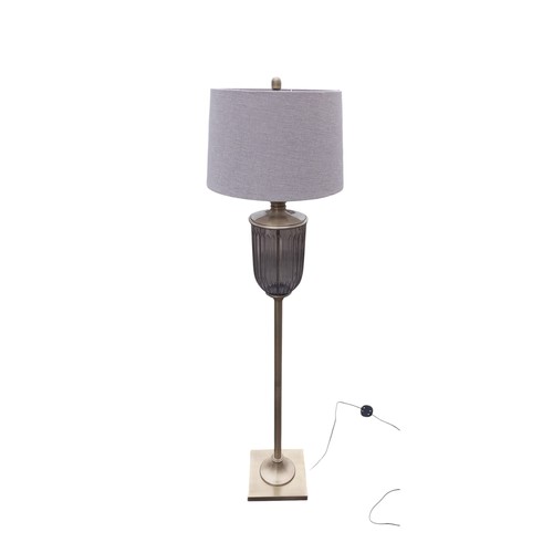 799 - NEW BRUSHED EFFECT GLASS STANDARD LAMP