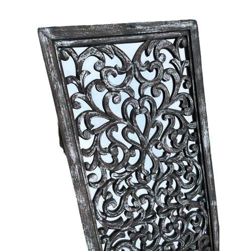 807 - A NEW ORNATE LATTICE FRAME  GREY MIRROR