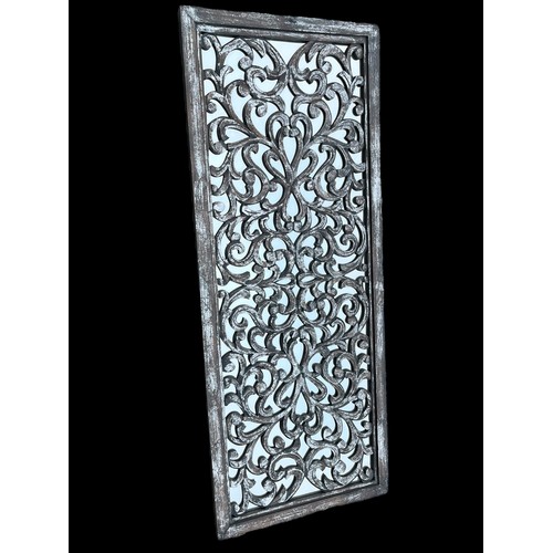 807 - A NEW ORNATE LATTICE FRAME  GREY MIRROR