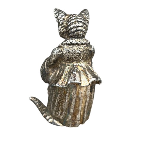 674 - A SILVER TABITHA BEATRIX POTTER FIGURE