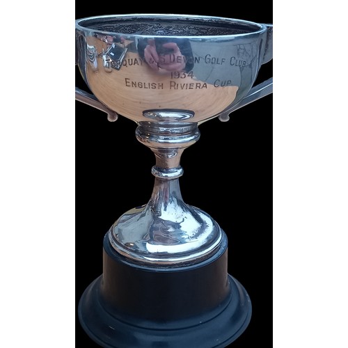 727 - A BIRMINGHAM SILVER 2 HANDLED TROPHY 126G