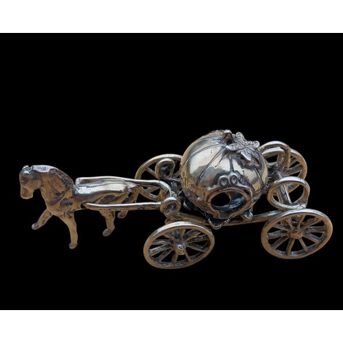 340 - SILVER HORSE AND CARRIAGE