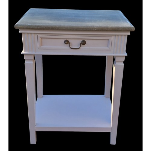 378 - NEW 1 DRAWER SIDE TABLE