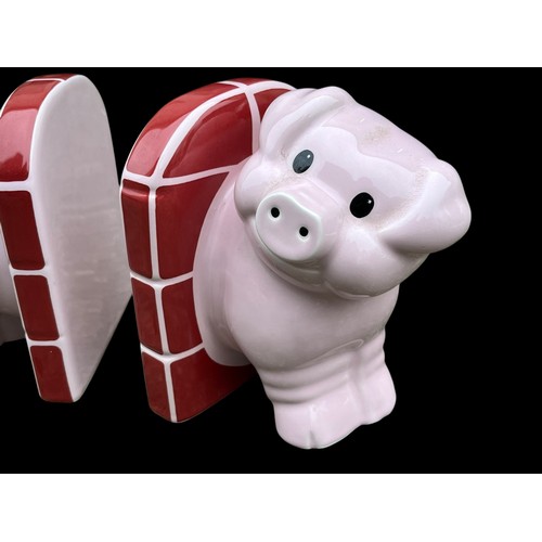 394 - CARLTONWARE PIG BOOKENDS