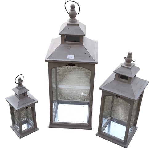 402 - 3 NEW GRADUATED FLOOR LANTERNS