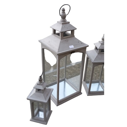 402 - 3 NEW GRADUATED FLOOR LANTERNS