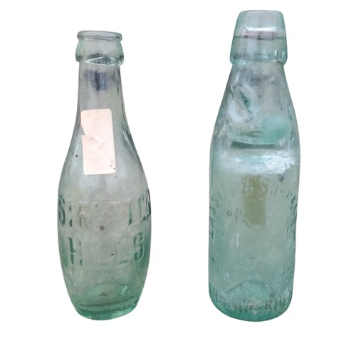 407 - 2 ANTIQUE GLASS BOTTLES