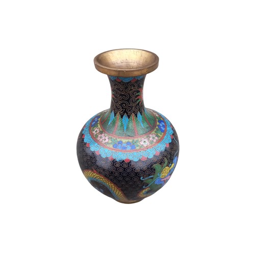 416 - A BEAUTIFUL CLOISONNE DRAGON VASE 6