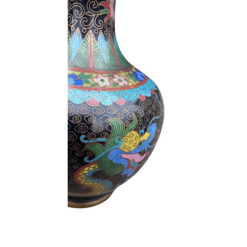 416 - A BEAUTIFUL CLOISONNE DRAGON VASE 6