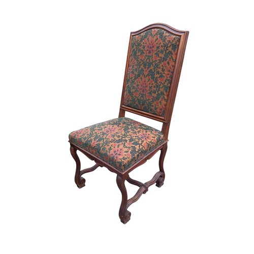 460 - PAIR OF HIGH BACK TAPESTRY CHAIRS