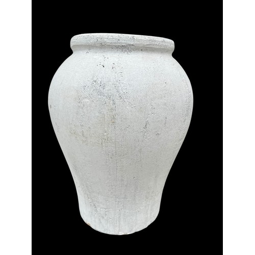 474 - A NEW LARGE WASHED STONE EFFECT URN/VASE