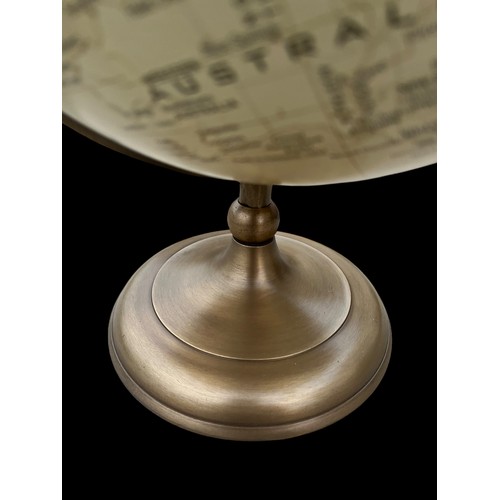 479 - AN ANTIQUE BRONZED FINISH GLOBE ON STAND