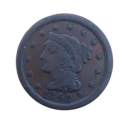 488 - A USA BRAIDED HAIR CENT 1848