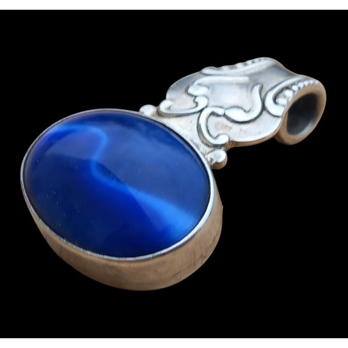 502 - SILVER LAPIS PENDANT