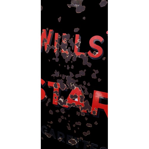 743 - 1930'S WILLS STAR CIGERETTES ENAMEL SIGN 24x36