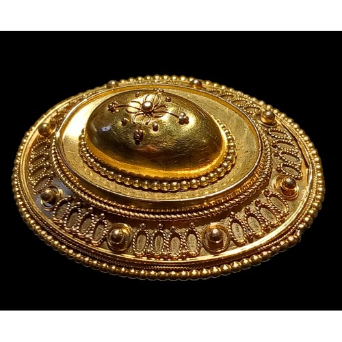 700 - AN ANTIQUE 18CT GOLD MOURNING BROOCH