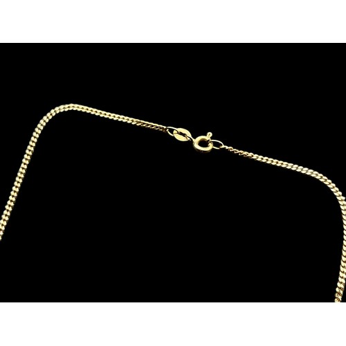 635 - A 9CT GOLD CHAIN WITH AN AMETHSYT PENDANT