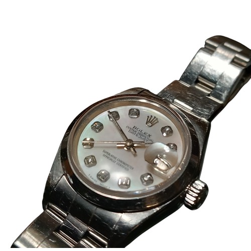 636 - A LADIES ROLEX WATCH