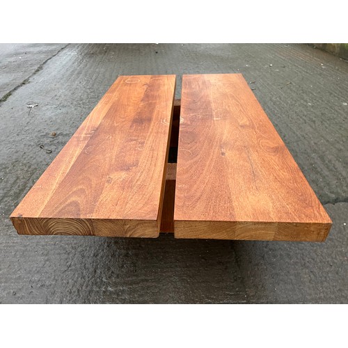 759A - A DESIGNER LOW WOODEN COFFEE TABLE