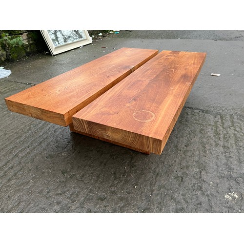 759A - A DESIGNER LOW WOODEN COFFEE TABLE