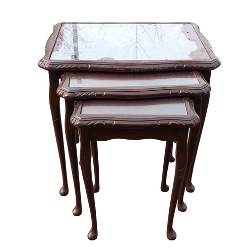 38 - A NEST OF QUEEN ANNE TABLES