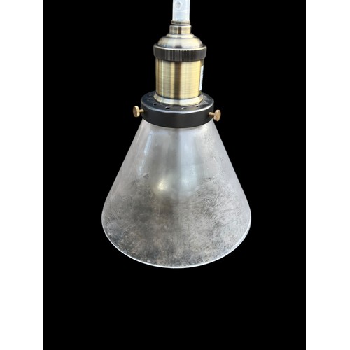 95 - A NEW INDUSTRIAL GLASS LIGHT FITTING