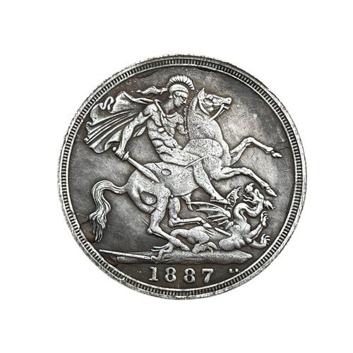 193 - A VICTORIAN SILVER 1887 CROWN