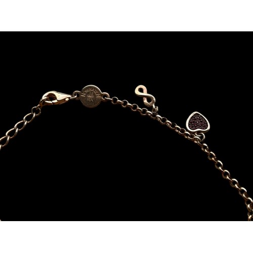 233 - A SILVER HEART AND CHARM NOMINATION SILVER BRACELET