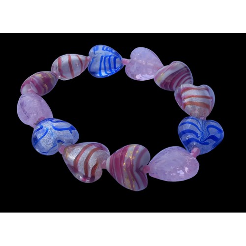 257 - MORANO GLASS HEART BRACELET