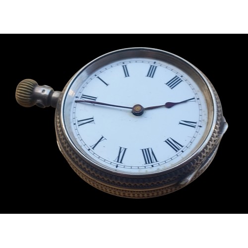 260 - AN ORNATE SILVER POCKET FOB WATCH (NON RUNNING)