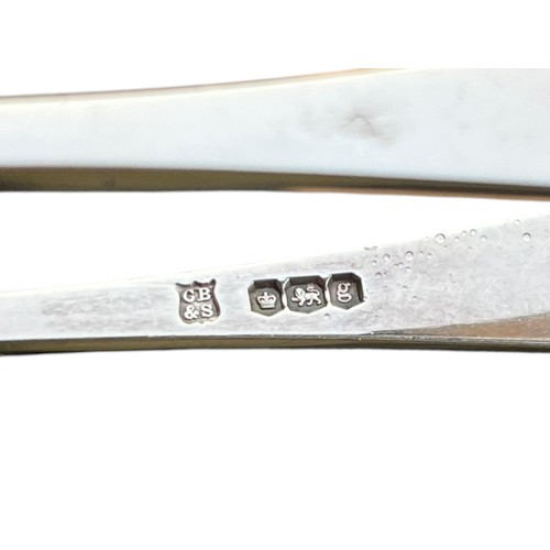 265 - A PAIR OF SHEFFIELD SILVER SUGAR TONGS