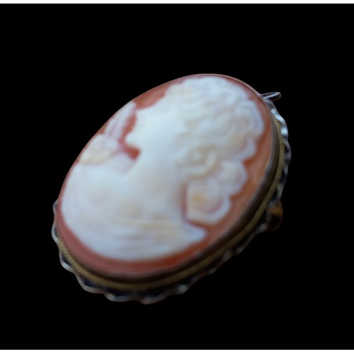 287 - A SILVER MOUNTED CAMEO