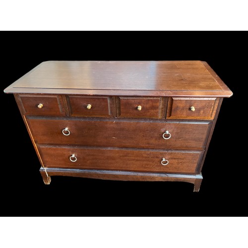 317 - A STAG MULTI DRAWER CHEST 42 x 18.5 x 28