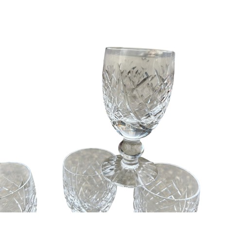 349 - A BEAUTIFUL SET OF 6 WATERFORD CRYSTAL STEMMED GLASS