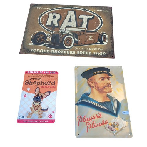 364 - 3 MIXED TIN PLATE SIGNS