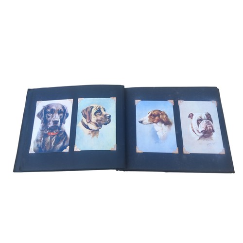 393 - A PHOTO ALBUM WITH PRINTS OF DOGS