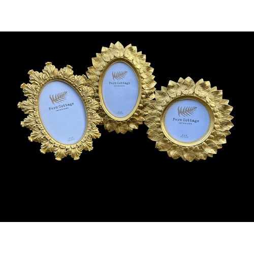 457 - 3 NEW GILT PHOTO FRAMES IN VARIOUS STYLES