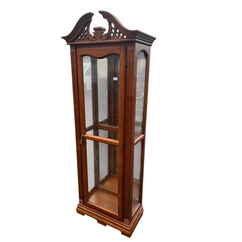 483 - AN OAK DISPLAY CABINET