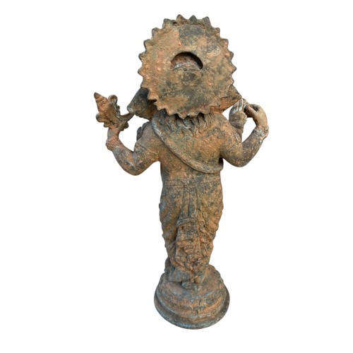 710 - AN ANTIQUE GANESHA STATUE....POSSIBLY BRONZE