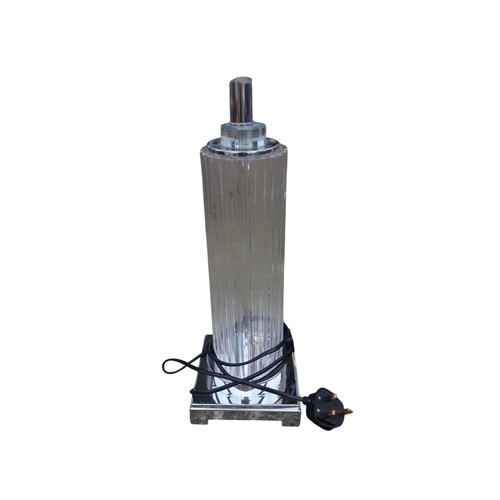 717 - NEW CHROME AND GLASS TABLE LAMP